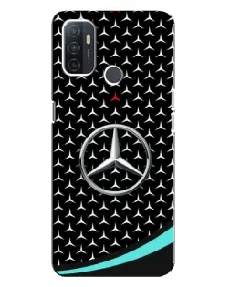 Чохол для OPPO A32 з картинкою «Mercedes — бірюзовий акцент»