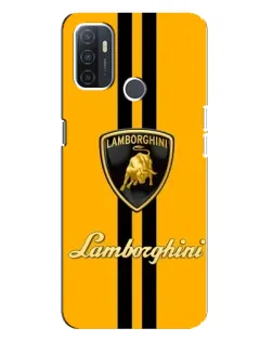 Чохол для OPPO A32 з картинкою «Lamborghini Stripe жовтий»