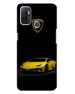 Чехол для OPPO A32 с картинкой «Lamborghini желтый акцент»