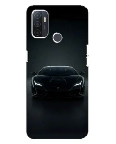 Чехол для OPPO A32 с картинкой «Черный Lamborghini Aventador»