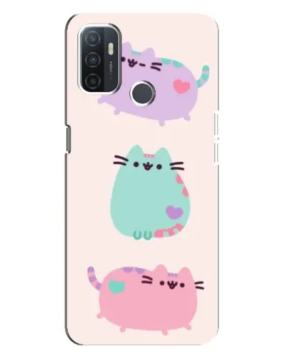 Чохол для OPPO A32 з картинкою «Pusheen тріо» Чохол для OPPO A32 з картинкою «Pusheen тріо»
