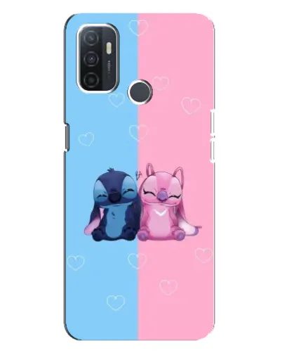 Чохол для OPPO A32 з картинкою «Stitch та Angel Love»