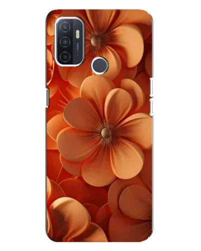 Чохол для OPPO A32 з картинкою «Помаранчева макро квітка»