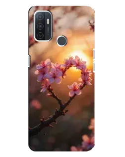 Чохол для OPPO A32 з картинкою «Рожевий цвіт сердечко на тлі заходу» Чохол для OPPO A32 з картинкою «Рожевий цвіт сердечко на тлі заходу»