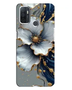Чохол для OPPO A32 з картинкою «Біла квітка та золотий флюїд» Чохол для OPPO A32 з картинкою «Біла квітка та золотий флюїд»