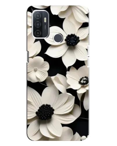 Чохол для OPPO A32 з картинкою «Об'ємні білі квіти»