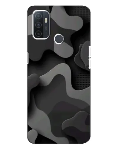 Чохол для OPPO A32 з картинкою «Темний абстрактний камуфляж»