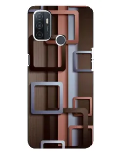 Чохол для OPPO A32 з картинкою «Коричневі об'ємні квадрати» Чохол для OPPO A32 з картинкою «Коричневі об'ємні квадрати»