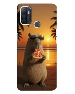 Чохол для OPPO A32 з картинкою «Капібара з піцою» Чохол для OPPO A32 з картинкою «Капібара з піцою»
