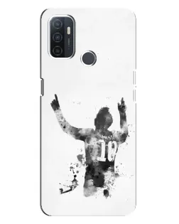 Чохол для OPPO A32 з картинкою «Чорно-білий силует Мессі» Чохол для OPPO A32 з картинкою «Чорно-білий силует Мессі»