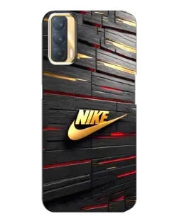 Чохол для OPPO A33 з картинкою «Золотий Nike на металі»