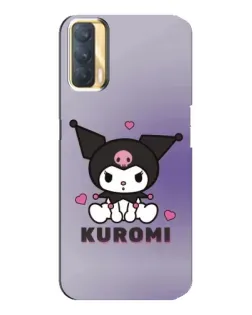 Чехол для OPPO A33 с картинкой «Kuromi — фиолетовый арт»