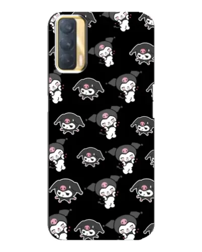 Чехол для OPPO A33 с картинкой «Черный паттерн Kuromi»