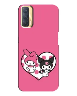 Чехол для OPPO A33 с картинкой «Kuromi и My Melody»