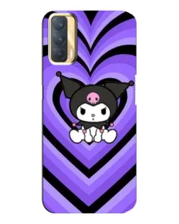 Чехол для OPPO A33 с картинкой «Kuromi и фиолетовые сердца»