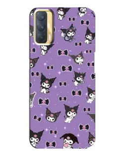 Чехол для OPPO A33 с картинкой «Kuromi — паттерн»