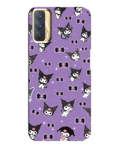 Чехол для OPPO A33 с картинкой «Kuromi — паттерн»