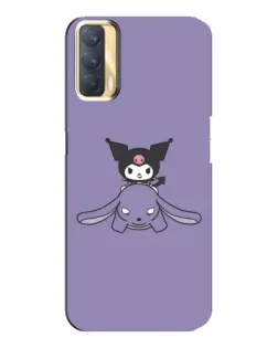 Чехол для OPPO A33 с картинкой «Kuromi на лиловом фоне»