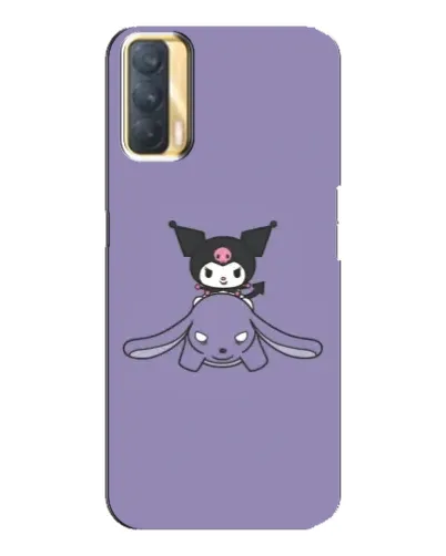 Чехол для OPPO A33 с картинкой «Kuromi на лиловом фоне»
