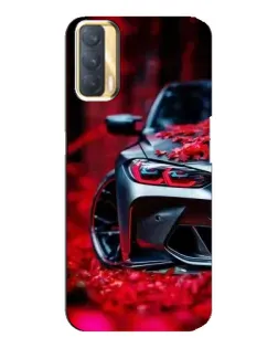 Чохол для OPPO A33 з картинкою «Спортивна BMW та квіти»