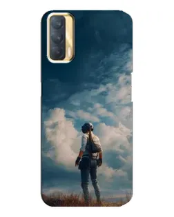 Чохол для OPPO A33 з картинкою «Герой PUBG на скелі»