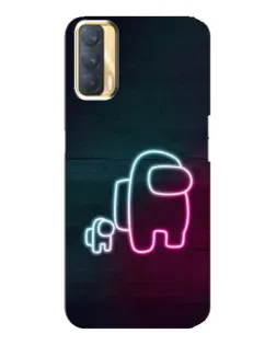 Чохол для OPPO A33 з картинкою «Among Us неон-арт»