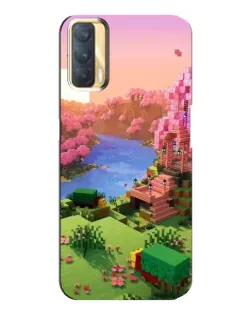 Чохол для OPPO A33 з картинкою «Рожеве дерево Minecraft»