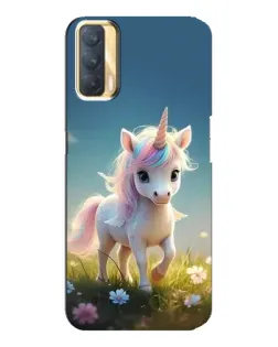 Чехол для OPPO A33 с картинкой «Единорог на поляне»