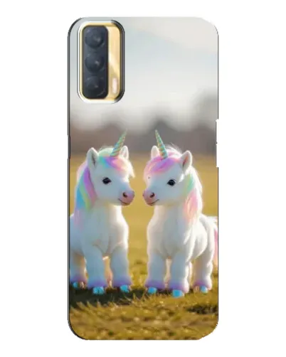 Чехол для OPPO A33 с картинкой «Пара единорогов»
