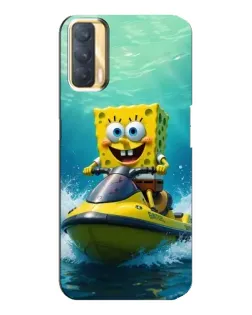 Чехол для OPPO A33 с картинкой «Спанч Боб на гидроцикле»