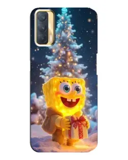 Чехол для OPPO A33 с картинкой «Рождественский Спанч Боб» Чехол для OPPO A33 с картинкой «Рождественский Спанч Боб»