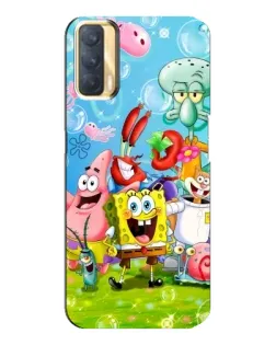 Чехол для OPPO A33 с картинкой «Губка Боб и друзья» Чехол для OPPO A33 с картинкой «Губка Боб и друзья»