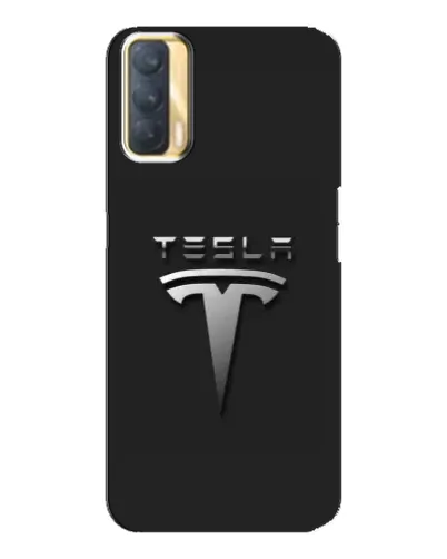 Чохол для OPPO A33 з картинкою «Сталевий логотип Tesla»