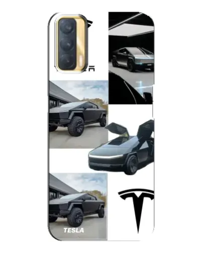 Чохол для OPPO A33 з картинкою «Колаж Cybertruck Tesla»