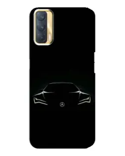 Чехол для OPPO A33 с картинкой «Mercedes — силуэт авто»