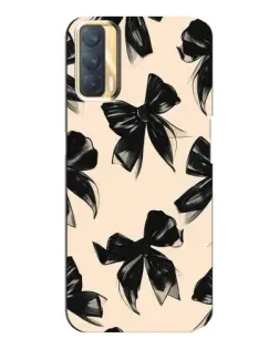 Чехол для OPPO A33 с картинкой «Паттерн черные банты» Чехол для OPPO A33 с картинкой «Паттерн черные банты»