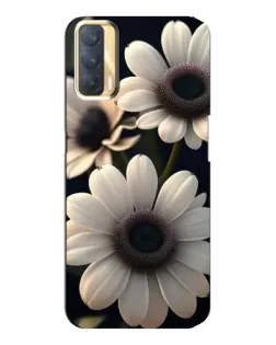 Чохол для OPPO A33 з картинкою «Білі маргаритки макро»