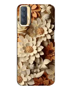 Чохол для OPPO A33 з картинкою «Бежевий флористичний декор»