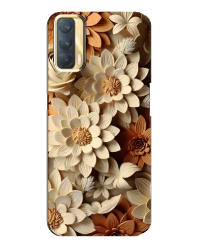 Чохол для OPPO A33 з картинкою «Бежевий флористичний декор»