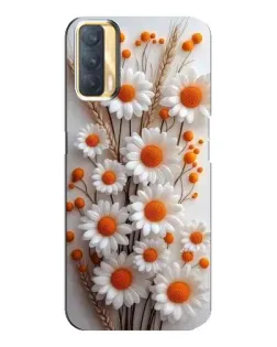 Чохол для OPPO A33 з картинкою «Білі сухоцвіти»
