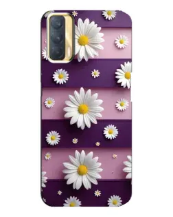 Чохол для OPPO A33 з картинкою «Ромашки на фіолетовому»