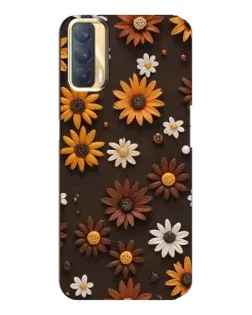 Чохол для OPPO A33 з картинкою «Візерунок з маленьких соняшників»
