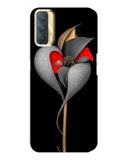 Чохол для OPPO A33 з картинкою «Срібна фантазійна квітка»