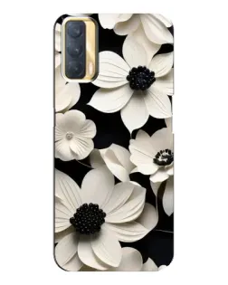 Чохол для OPPO A33 з картинкою «Об'ємні білі квіти»