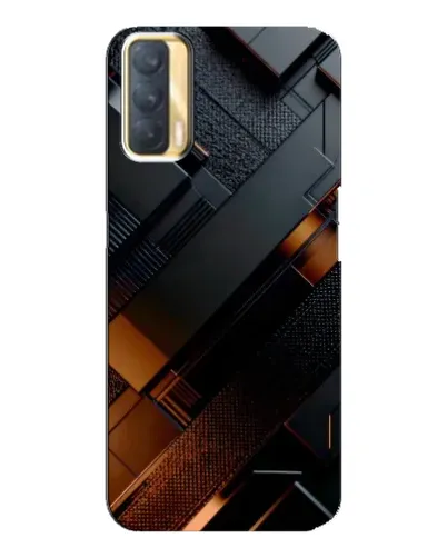 Чохол для OPPO A33 з картинкою «Чорні геометричні блоки»