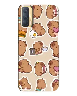 Чехол для OPPO A33 с картинкой «Капибары паттерн» Чехол для OPPO A33 с картинкой «Капибары паттерн»