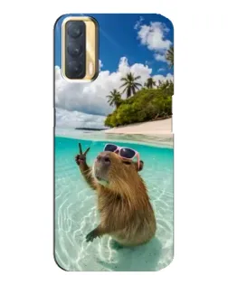 Чехол для OPPO A33 с картинкой «Капибара на море» Чехол для OPPO A33 с картинкой «Капибара на море»