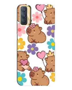 Чехол для OPPO A33 с картинкой «Цветочный паттерн капибар» Чехол для OPPO A33 с картинкой «Цветочный паттерн капибар»