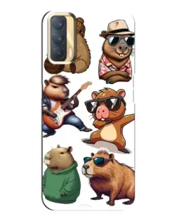 Чехол для OPPO A33 с картинкой «Крутые капибары музыканты» Чехол для OPPO A33 с картинкой «Крутые капибары музыканты»