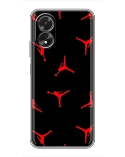 Чехол для OPPO A38 с картинкой «Jordan Red Pattern» Чехол для OPPO A38 с картинкой «Jordan Red Pattern»